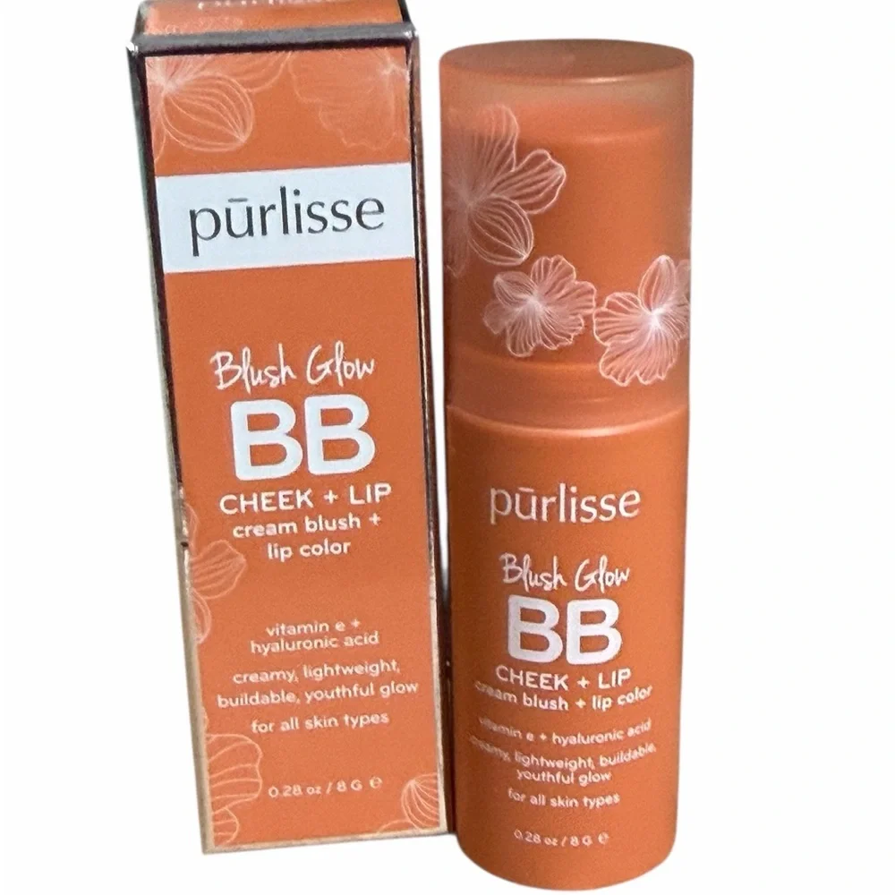 Purlisse Cheek & Lip Stick Peach Please 2-in-1 Hydrating Cream Lip Color
